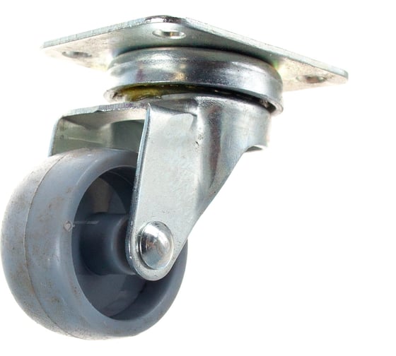 Изображение товара Колесо мод.2500 (30 мм; поворотная площадка 46х36 мм; без тормоза; серое) Amig 6715