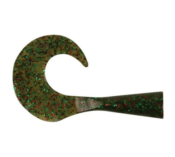 Изображение товара Хвост для джеркбейта Strike Pro Wolf Tail Jr. темно-зеленый с цветными блестками, 2 шт. EG-175T#MGG