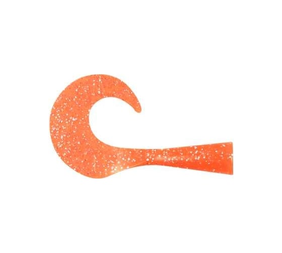 Изображение товара Хвост для джеркбейта Strike Pro Wolf Tail Jr. оранжевый с блестками, 2 шт. EG-175T#ORG