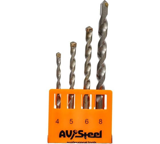 Изображение товара Набор сверл по бетону 4 шт. AV Steel AV-803504