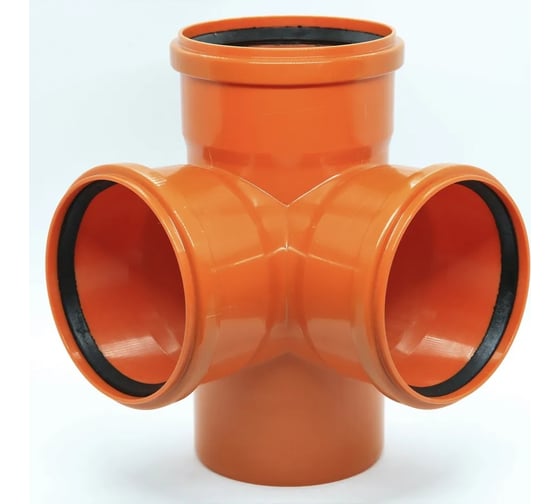 Изображение товара Крестовина для наружной канализации Flextron 2-х плоскостная 110x110x110x87.5 градусов 148041