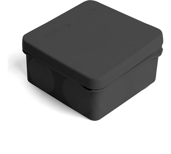 Изображение товара Разветвительная коробка STEKKER EBX40-48-67, 2х компонентная, HF, 80х80х40мм, 8 вводов, IP67, черная (GE42435-05) 49655