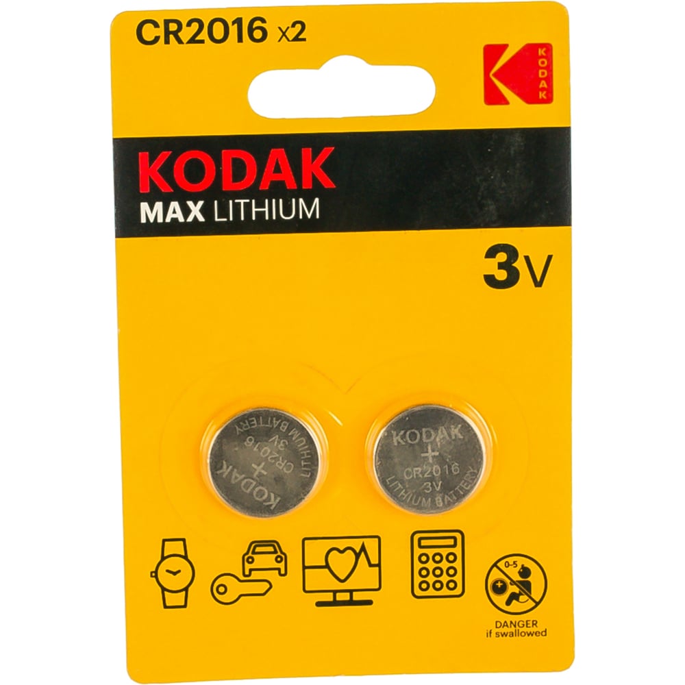 Литиевая батарейка KODAK батарейка литиевая gp cr2016 1 шт