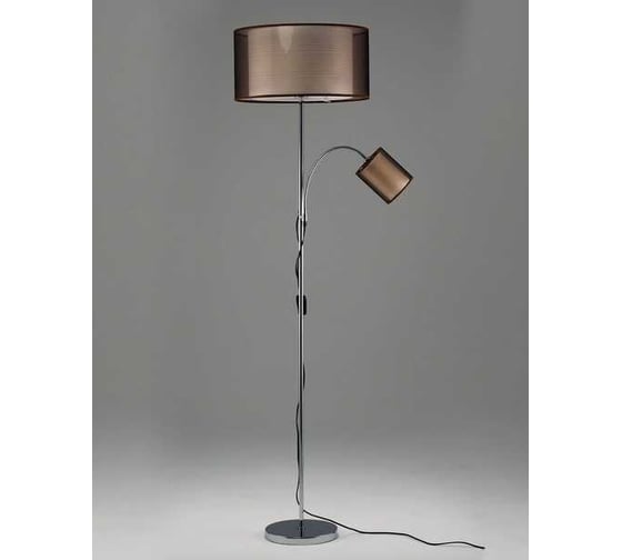 Изображение товара Напольный светильник торшер Moderli room коричневый, хром V10625-2F
