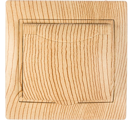 Изображение товара Розетка Intro 2P+E Schuko с крышкой, 16А, 250В, IP20, СУ, Plano, сосна Б0030065