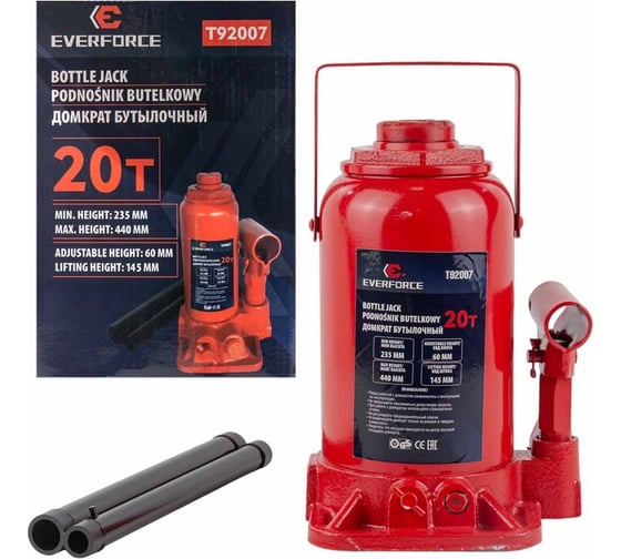 Изображение товара Бутылочный домкрат EVERFORCE 20 т EF-T92007(52657)