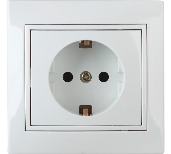 Изображение товара Розетка Intro 1Э20601 2PE Schuko со шторками, 16А, 250В, СУ, б.л., Plano Б0038831