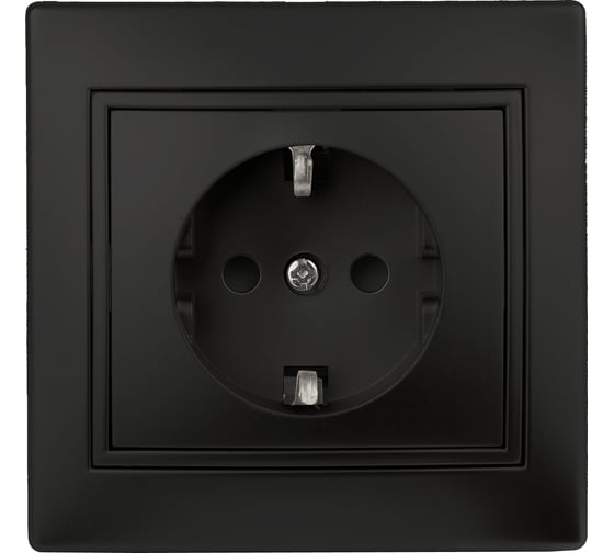 Изображение товара Розетка Intro 2P+E Schuko, 16А, 250В, IP20, СУ, Plano, антрацит Б0044567