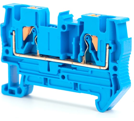 Изображение товара 3-проводной проходной пружинный зажим STEKKER зни - 4, jxb pt 4 tw, синий ld573-2-40, 100 штук в упаковке 49252