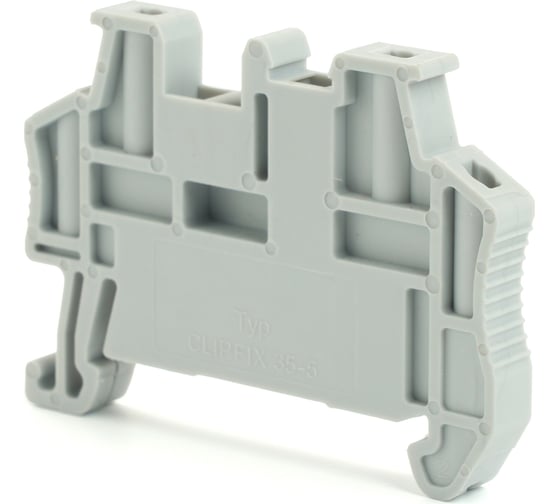 Изображение товара Концевой стопор (ограничитель) на din рейку STEKKER для зни, серый ld590, 100 штук в упаковке 49263