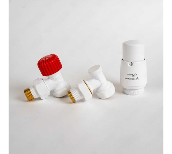 Изображение товара Комплект для прямого подключения с термоголовкой Vario Term Elegant белый матовый ELGS0221C/FP