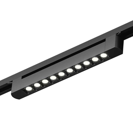 Изображение товара Трековый светодиодный светильник Wolta 20Вт, 4000К дневной свет, 1800лм, степень защиты IP40, поворотный, линейный,  черный WTL-20W/04B