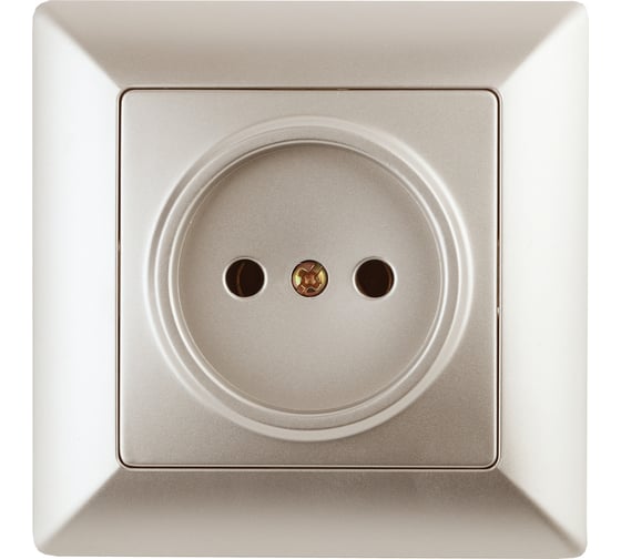Изображение товара Розетка Intro 420104 2P, 16А, 250В, СУ, Solo, шампань Б0043308