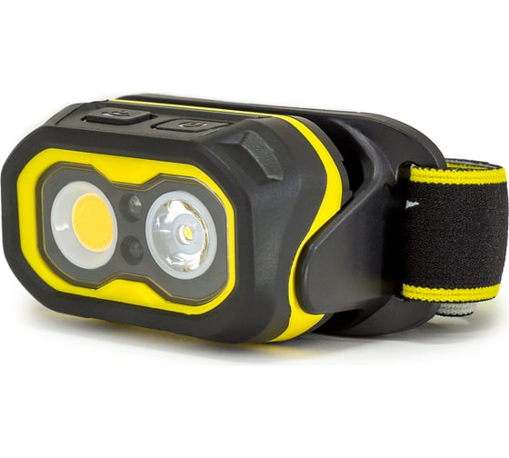 Изображение товара Налобный фонарь ЯРКИЙ ЛУЧ LH-490A INDUSTRIAL 500лм, 3 реж, включение взмахом, крепление на каску, аккумулятор 2000mAh 4606400106784