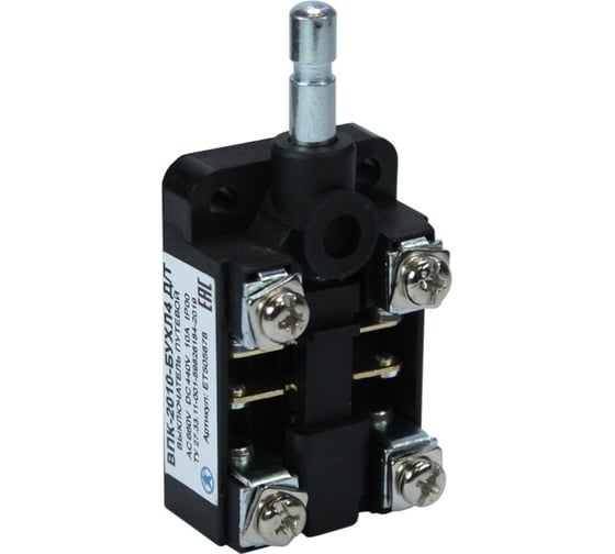 Изображение товара Путевой выключатель Электротехник Впк-2010-бухл4 д/т, длинный толкатель, ip00 ET505678