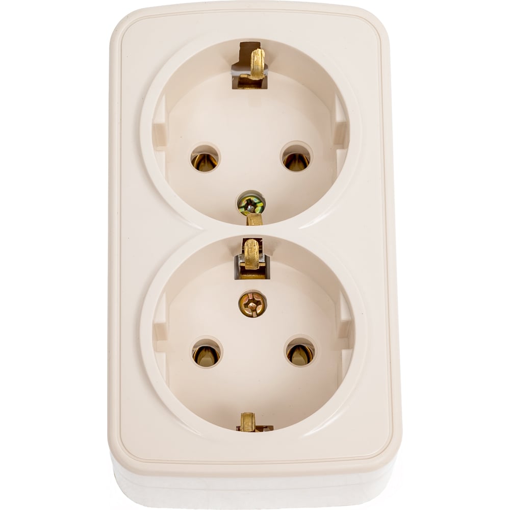 Изображение товара Розетка Polo 2х2PE Schuko слоновая кость IP20 16А 250В