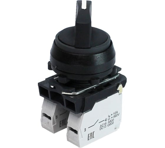 Изображение товара Переключатель управления Электротехник Пе-011 исп.2м, 1з и 1р, 10а, 660в, рукоятка на 2 положения -45 +45, ip40 ET514778