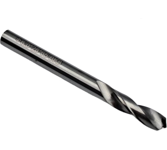 Изображение товара Сверло по металлу ц/х 6х28х65 мм монолитное твердосплавное TORNERI Т018468