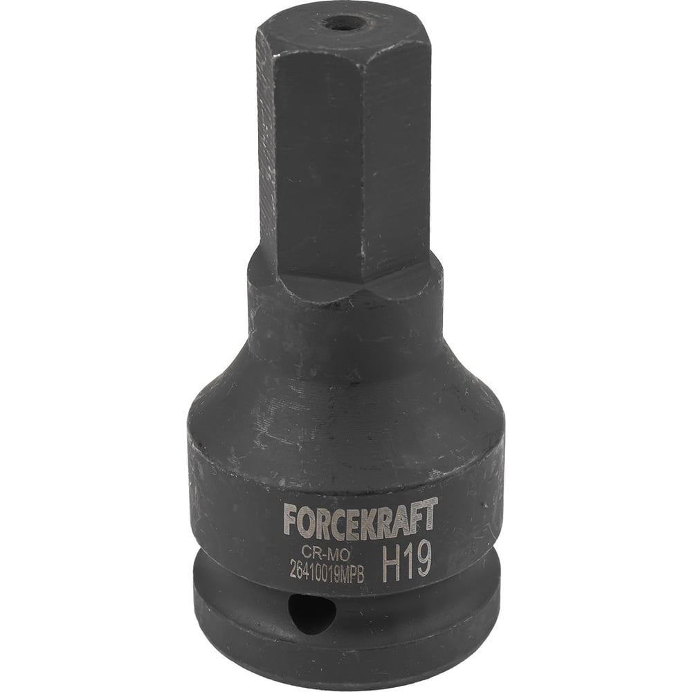 Изображение товара Головка-бита ударная 6-гранная 19 мм, 3/4 Forcekraft FK-26410019MPB(28149)