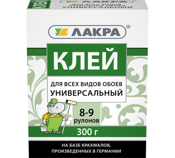 Изображение товара Универсальный клей для всех видов обоев Лакра 300 г Лк-00003800