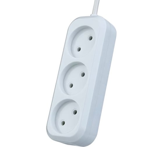Изображение товара Сетевой удлинитель PERFEO без заземления RU POWER 1.5м 3 розетки белый 30 013 085