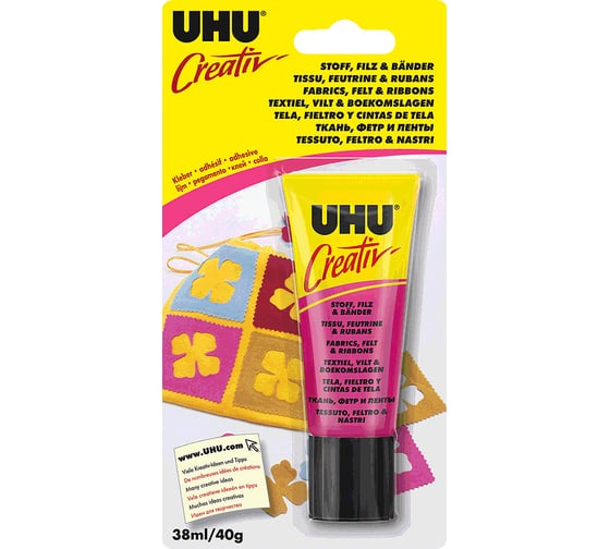 Изображение товара Клей для ткани, шерсти, лент UHU КРЕАТИВ 38 мл 47265