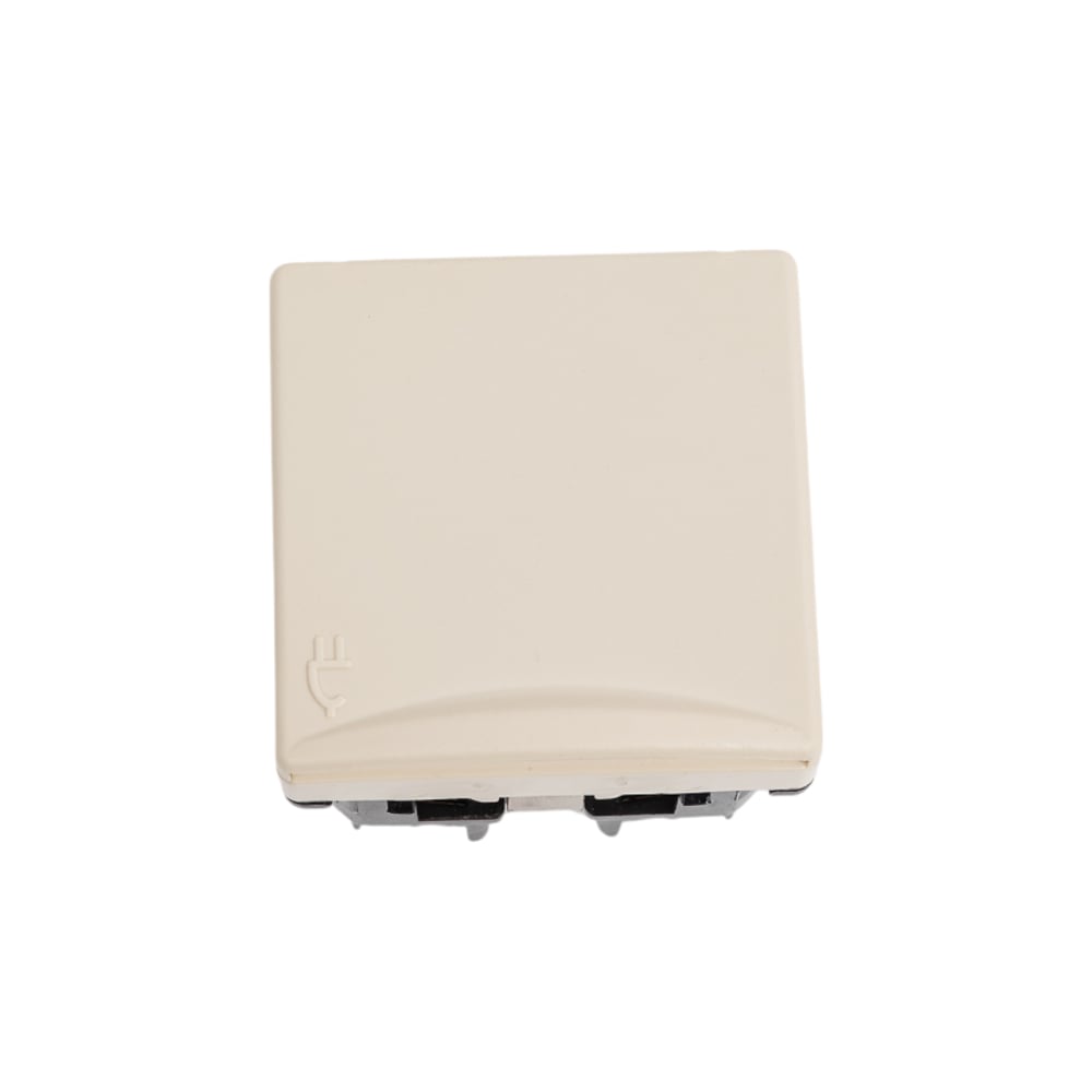 Изображение товара Двухполюсная розетка Simon с заземлением IP40, 16А, пластик, слоновая кость, серия Simon 27