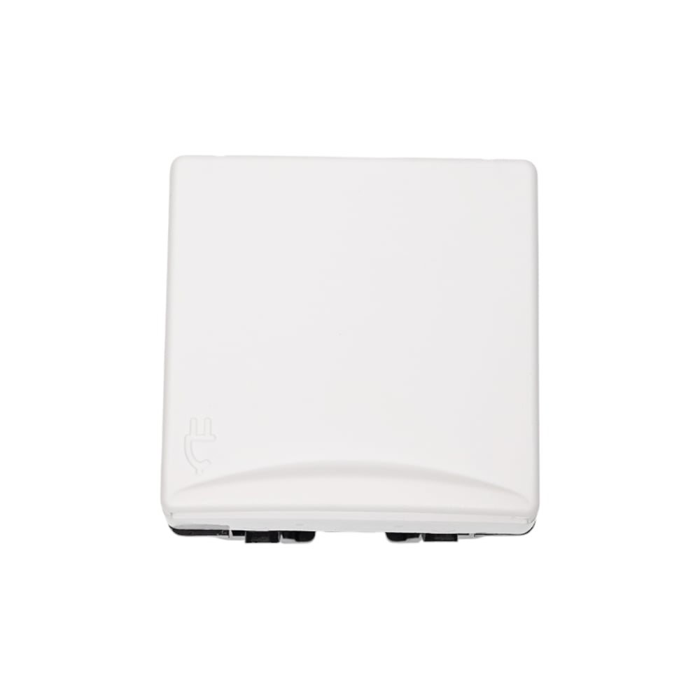 Изображение товара Двухполюсная розетка Simon с заземлением, с откидной крышкой, IP40, с защитными шторками S27 27490-35