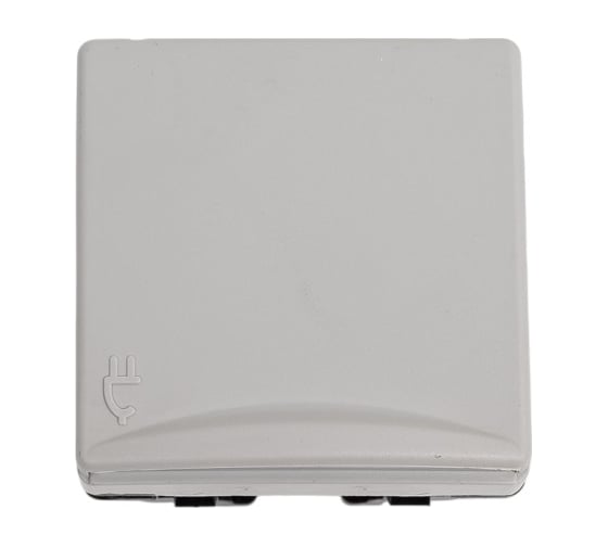 Изображение товара Двухполюсная розетка Simon с заземлением, с откидной крышкой, IP40, с защитными шторками S27 27490-37