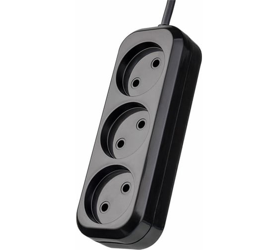 Изображение товара Сетевой удлинитель PERFEO без заземления RU POWER 3 м 3 розетки чёрный 30 013 090