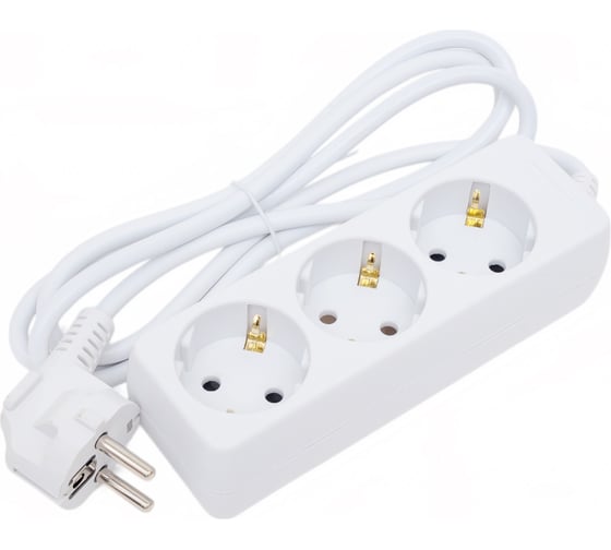 Изображение товара Сетевой удлинитель PERFEO с заземлением POWERMATE 1.5м 3 розетки белый 30 012 517