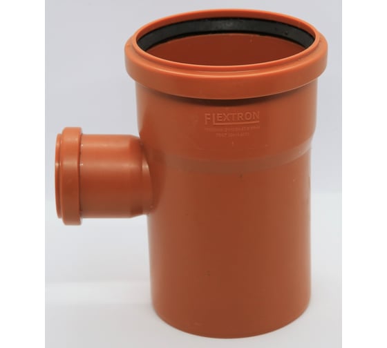 Изображение товара Тройник для наружной канализации Flextron d 110 мм на d 50 мм, 87.5 градусов 140771