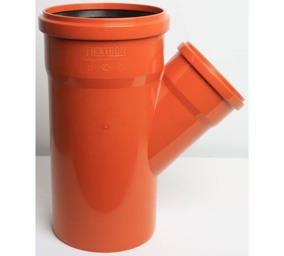Изображение товара Тройник для наружной канализации Flextron d 160 мм на d 110 мм, 45 градусов 142567
