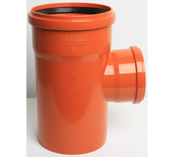 Изображение товара Тройник для наружной канализации Flextron d 160 мм на d 110 мм, 87.5 градусов 142566