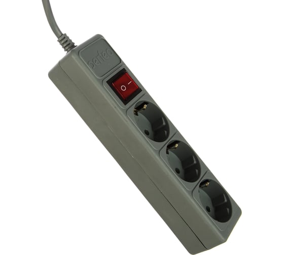 Изображение товара Сетевой фильтр PERFEO POWER+ 3,0м 3 розетки серый 30 012 498