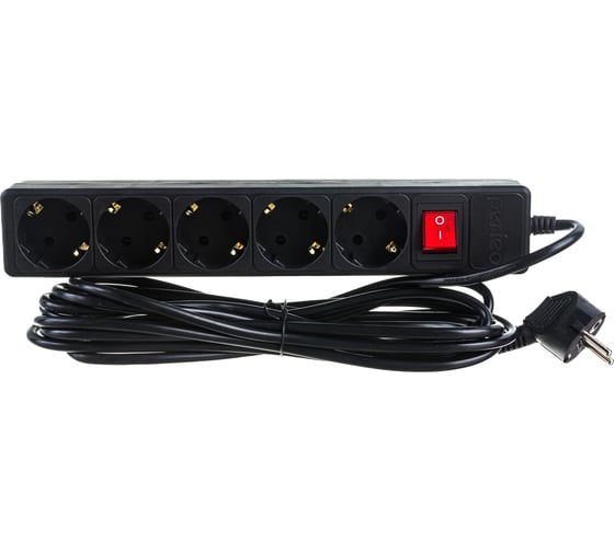 Изображение товара Сетевой фильтр PERFEO POWER+ 5,0м 5 розеток черный 30 012 493
