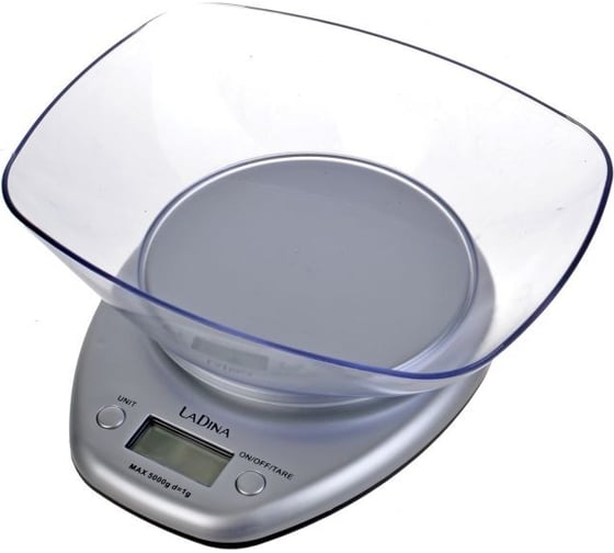 Изображение товара Электронные кухонные весы с чашей Ladina 5кг 111000-2