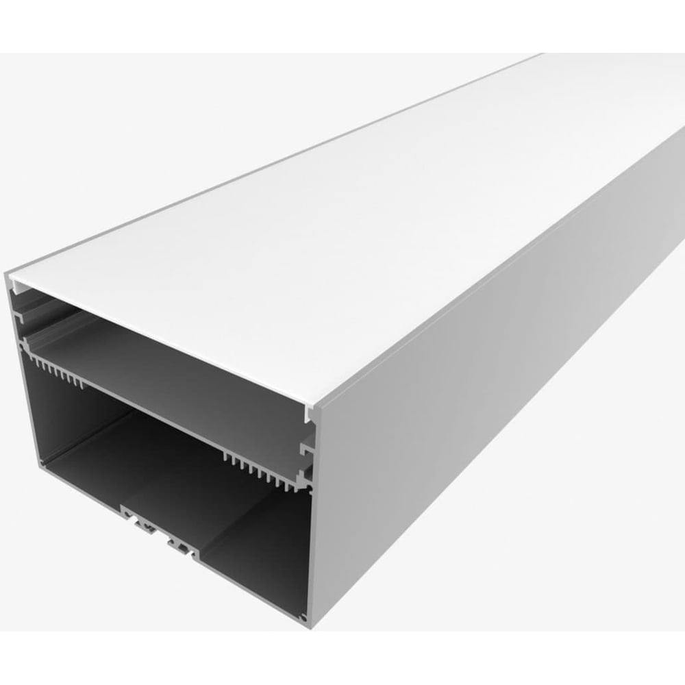 Изображение товара Комплект алюминиевого профиля Ledcraft с экраном и заглушками, длина 2000 мм