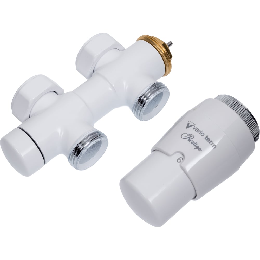 Изображение товара Комплект для подключения с термоголовкой Vario Term Twins левый белый