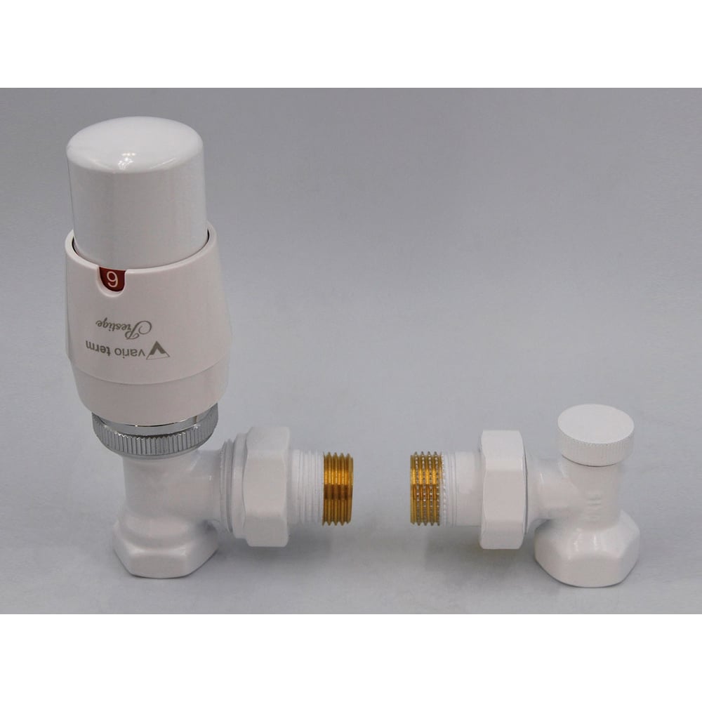 Изображение товара Комплект для углового подключения с термоголовкой Vario Term Elegant