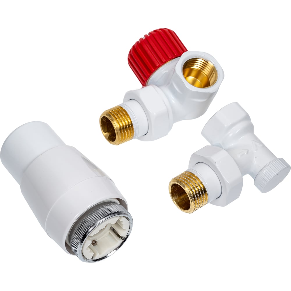 Изображение товара Комплект для подключения с термоголовкой Vario Term Master правый белый EMAGS0206CFK/P