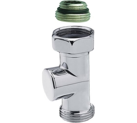 Изображение товара Запорный прямой вентиль GUARDO 3/4НРx1/2НР (под евроконус, накидная гайка с ниппелем), хром 2456353502