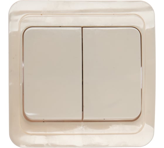 Изображение товара Выключатель Smartbuy 2-клавишный 10А белый Марс SBE-02w-10-SW2-0