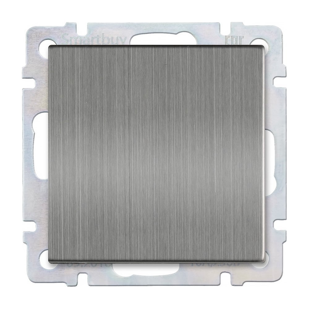 фото Проходной выключатель smartbuy 1-клавишный 10а серый никель нептун sbe-05gn-10-sw12-0