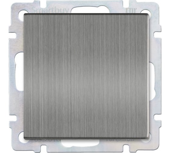 Изображение товара Проходной выключатель Smartbuy 1-клавишный 10А серый никель Нептун SBE-05gn-10-SW12-0