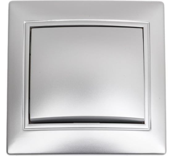 Изображение товара Выключатель Smartbuy 1-клавишный 10А серебро, Венера SBE-01s-10-SW1-0-c