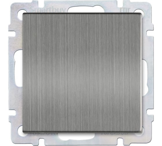 Изображение товара Выключатель Smartbuy 1-клавишный 10А серый никель Нептун SBE-05gn-10-SW1-0