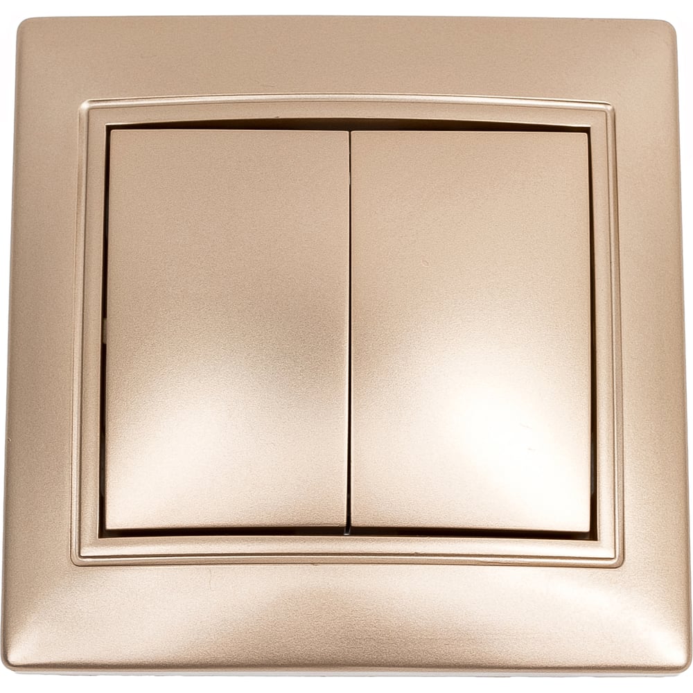 Изображение товара Выключатель Smartbuy 2-клавишный 10А шампань Венера SBE-01c-10-SW2-0-c