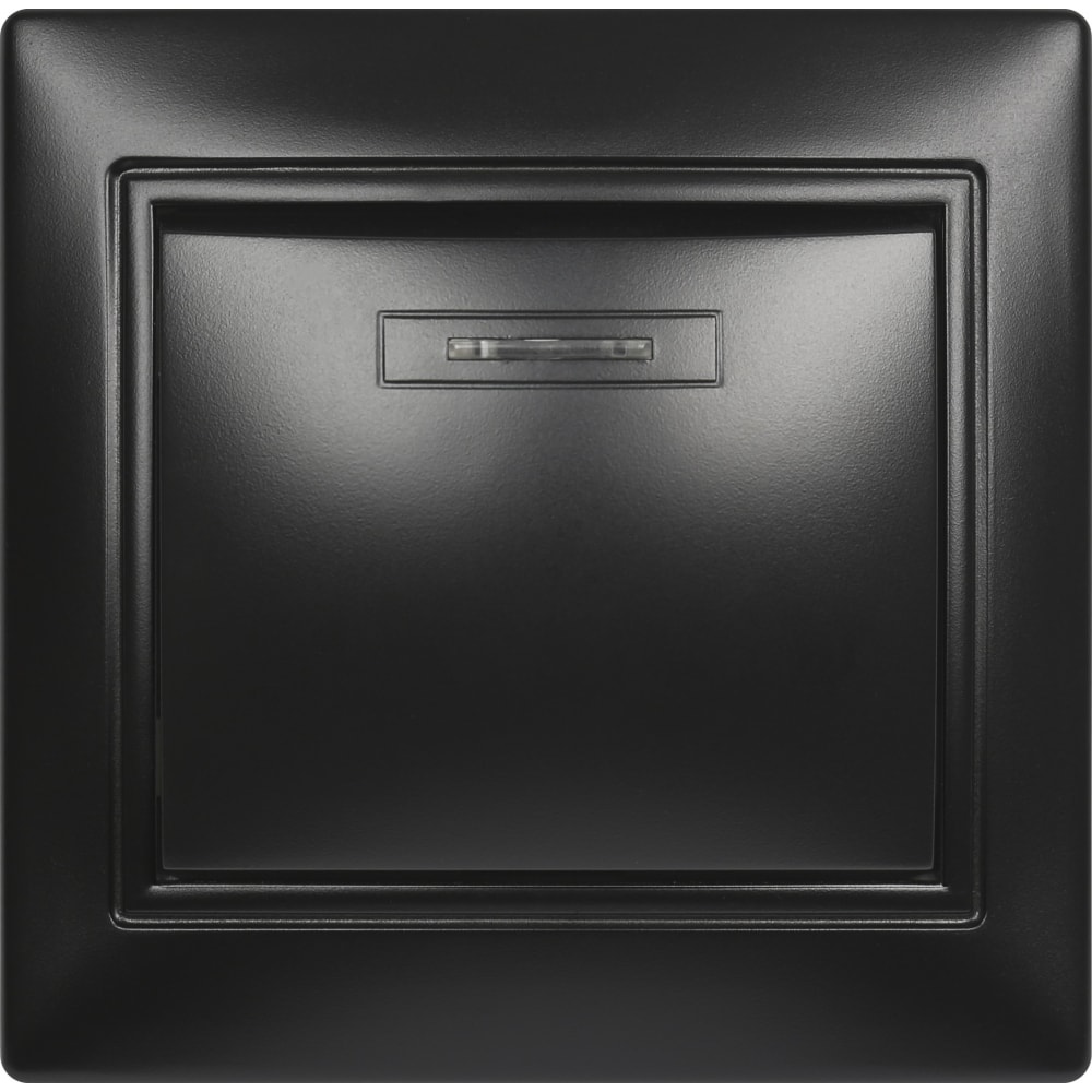 фото Выключатель smartbuy 1-клавишный с индикатором 10а черный, венера sbe-01b-10-sw1-1-c