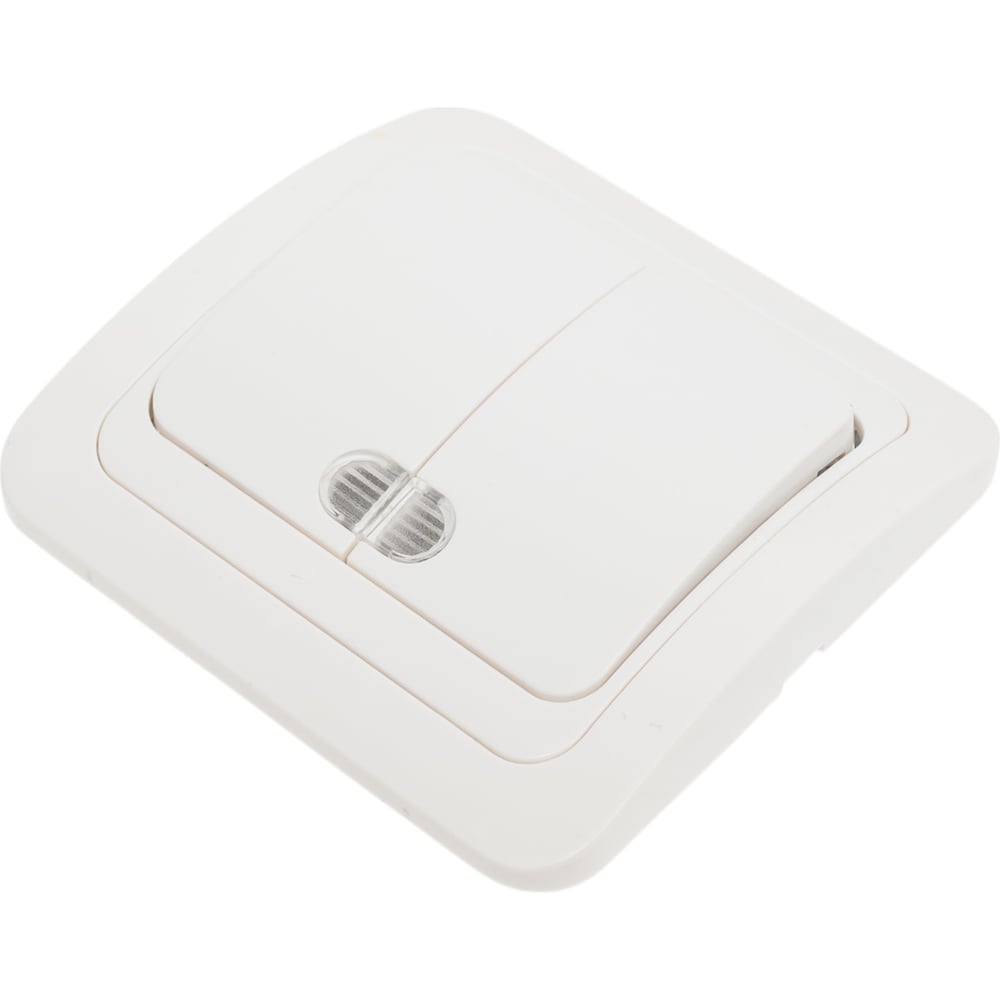 Изображение товара Выключатель Smartbuy 2-клавишный с индикатором 10А белый, керамика Марс SBE-02w-10-SW2-1-c